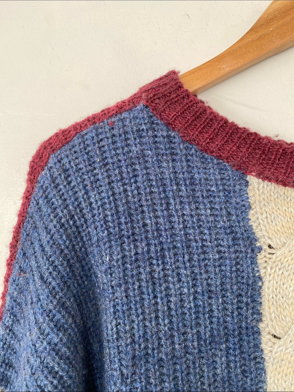 Isabel Marant Étoile Gao Color-Block Alpaca Wool Linen Cable Sweater Sz 38/ 8-10 - Picture 7 of 12